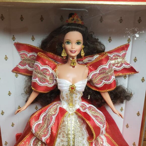 Barbie Special Edition Happy Holidays Red dress 1997 Vintage - Picture 2 of 4